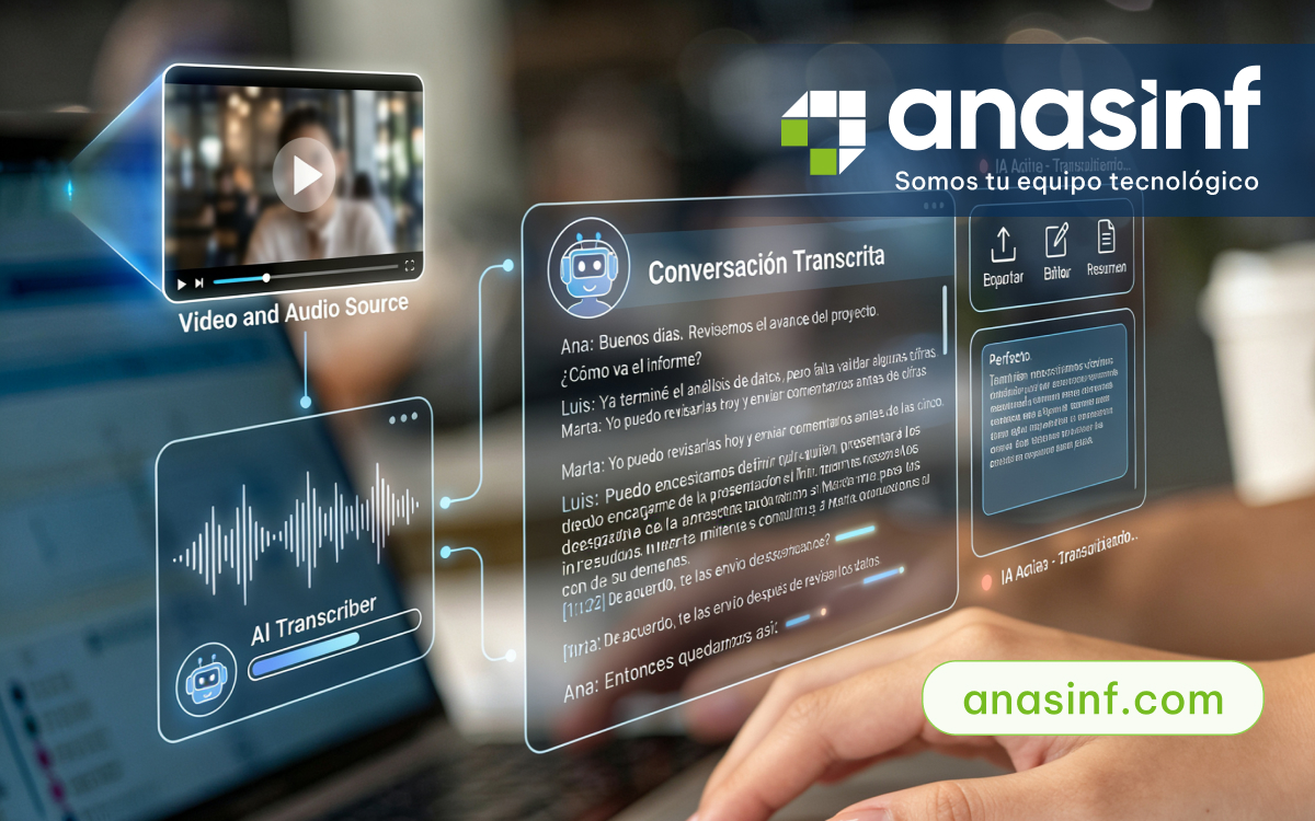 Asistente de transcripciones para reuniones y trabajo de campo